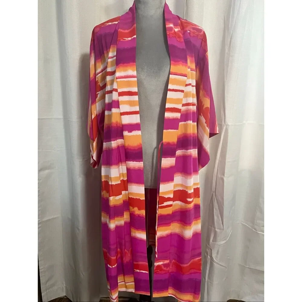 Natori womens Nikko Wrap,Pink Sz Small NWT - Picture 5 of 13